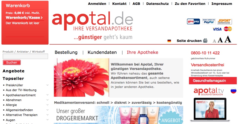 Zur Webseite www.apotal.de